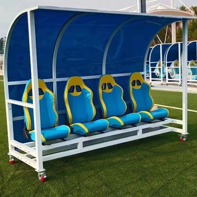 İyi fiyat Okul Stadyum Futbol Kulübü için 12 Koltuk Subs Bench Barınağı çevrimiçi