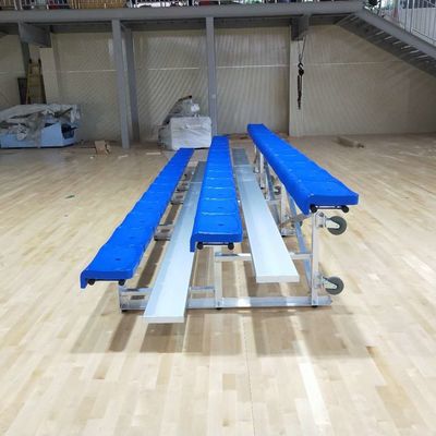 İyi fiyat Alüminyum Dış Mekan Metal Bleachers Oyun Alanı Eğitim Alanı İçin Koltuklu 3 Sıra çevrimiçi