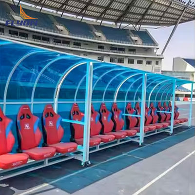 İyi fiyat Futbol Kulübü taşınabilir Bench Shelter Çekilmez Yüzey ile 5 Yıllık Garanti çevrimiçi