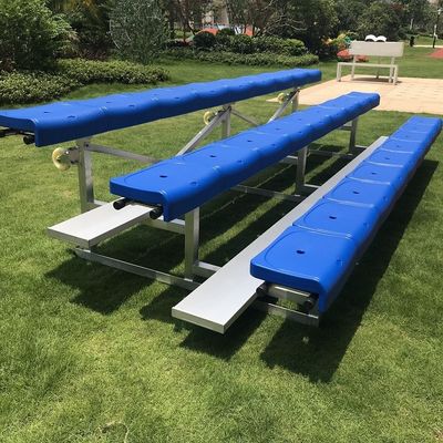 İyi fiyat Oyun Alanları Spor Salonları İçin 3 Sıralı Alüminyum Açık Çamaşır Suyu Oturma çevrimiçi