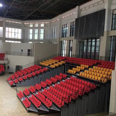 İyi fiyat Tribün Kapalı Spor Salonu İçin Rahat PP Malzeme Geri Çekilebilir Bleacher Oturma çevrimiçi