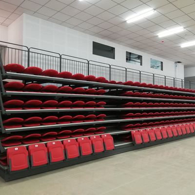 Okullar Spor Salonu İçin HDPE Malzeme Geri Çekilebilir Bleacher Oturma
