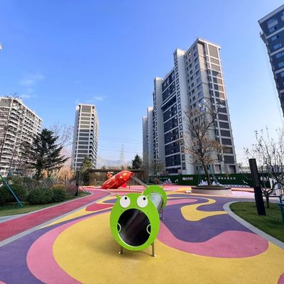 Çocuklar Palyground için Çok Renkli Hayvanlar Desen EPDM Kauçuk Granül Döşeme