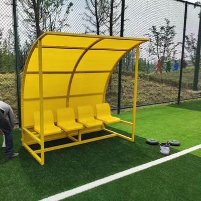 İyi fiyat Okul Stadyumu Futbol Kulübü İçin Barınaklı Özel Yedek Futbol Bankları çevrimiçi