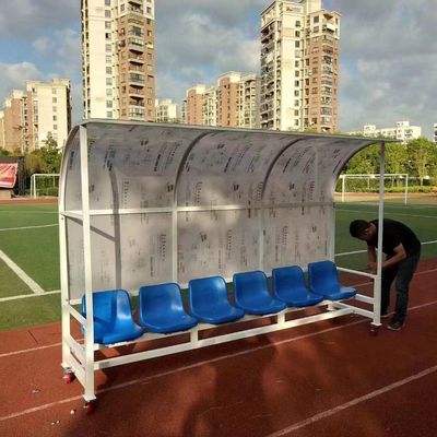 İyi fiyat EN 12727 Sertifikalı Galavanize Çelik Boru Futbol Oyuncu Kulübesi çevrimiçi