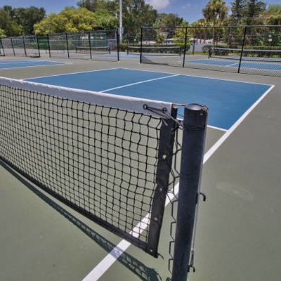 Vinyl Malzemesi Pickleball Court Mat Kayma Dayanıklı Pürüzsüz Yüzey
