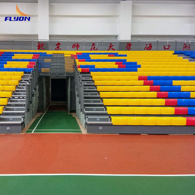 İyi fiyat Katlanabilir Alüminyum Yüksek Dayanıklılık 200-500 kişilik kapasiteli geri çekilebilir spor salonu plakaları çevrimiçi