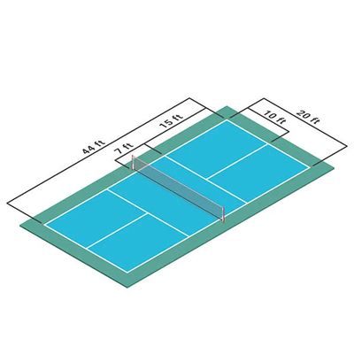Akrilik kaplama ve kristal kumla UV korumalı kayma karşıtı pickleball bahçe paspası