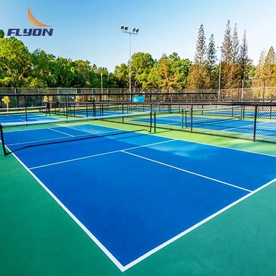 İyi fiyat Kristal Kum Yüzey Şablonu Pickleball Mahkemesi Süslenmeye Dirençli Yüksek Dayanıklılık çevrimiçi