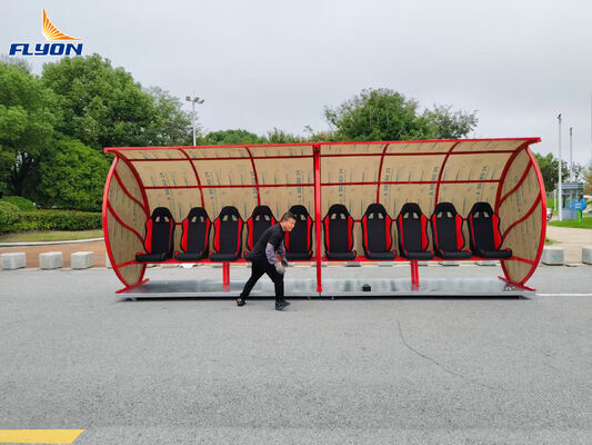 İyi fiyat Galvanizli Çelik Futbol Yedek Kulübesi Taşınabilir Futbol Bankı Okul Stadyumu İçin Özelleştirilmiş Boyut çevrimiçi