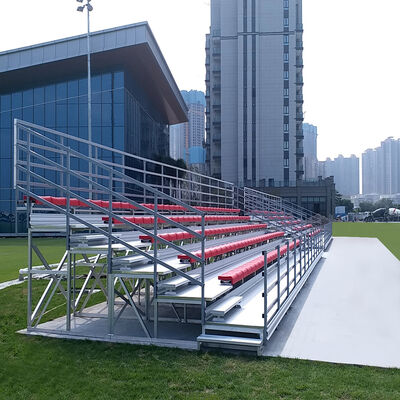 İyi fiyat Stadyum ve Açık Hava Kullanımı İçin PP/HDPE Koltuklu 3 Sıralı Çıkarılabilir Alüminyum Tribün çevrimiçi